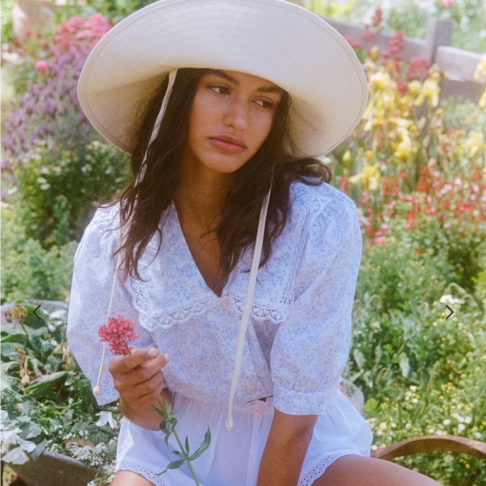 Lack Of Color Cream Cotton Sun Protection Hat Size S/M